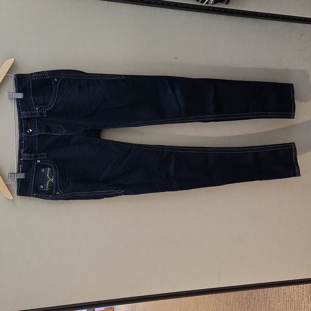 Rock Revival Dark Indigo Embellished Bootcut Jeans - Picture 5 of 16